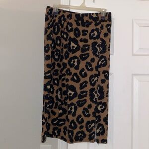 Leopard sweater skirt size large